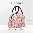 thumbnail image 2 of Yiaed Rose Flowers Print Lunch Bag Adult Insulated Lunch Box, Leakproof Cooler Food Lunch Containers Reusable High Capacity Lunch Tote Bags-One Size, 2 of 6