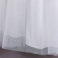 thumbnail image 3 of Girls Sleeveless Lace Tulle Flower Dress, Floor Length Layered Princess Ball Gown with Beading, Elegant formal Outfit for Wedding, Birthday Party, Pageant & Kids Photoshoot Events White 12-13Years, 3 of 5