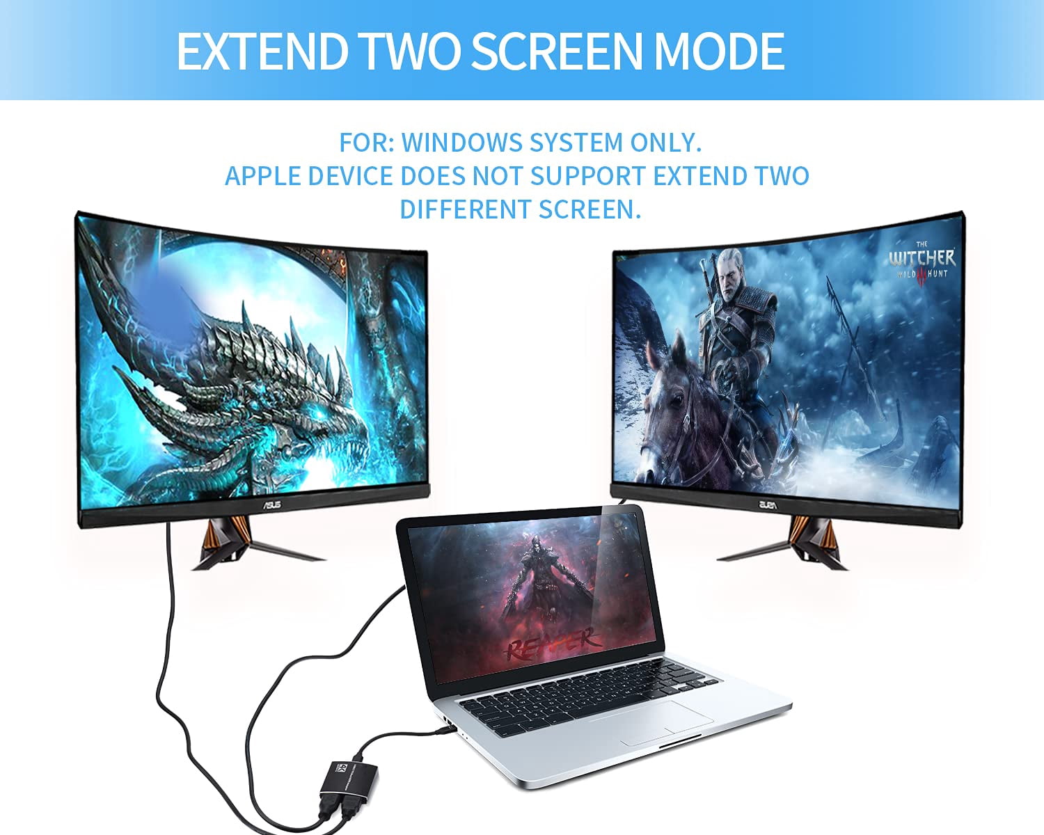 4K @60Hz USB C to Dual HDMI Moniter Docking Stations Adapter,Thunderbolt 3 to HDMI for MacBook,MacBook Pro 2020/2019/2018 Apple iMac,iMac Pro,Google Chromebook Pixel,Samsung,Dell,Asus,Hp and More