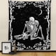 thumbnail image 1 of Skull Tapestry, The Kissing Lovers Black and White Tapestries, Floral Moon and Starry Stars Tapestry, Human Skeleton Tarot Tapestry Hanging for Bedroo, 1 of 5