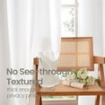 thumbnail image 3 of White Linen Curtains for Living Room 90 Inch Length 2 Panels Set, Country Rustic Window Drapes Textured Light Filtering for Bedroom Laundry Privacy, Each 52 Inch Wide, 3 of 5