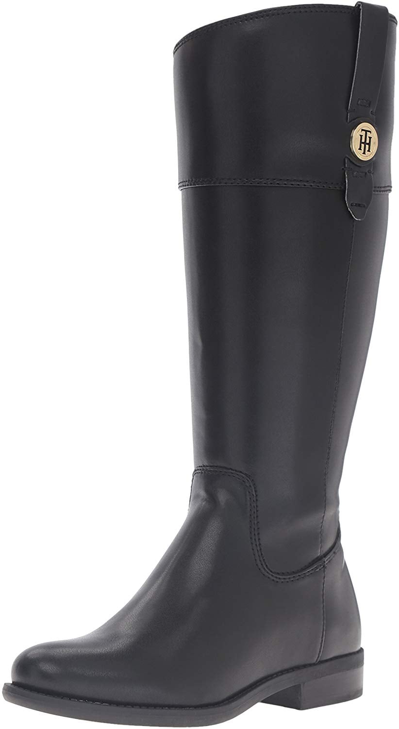 tommy hilfiger black riding boots