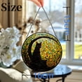 thumbnail image 3 of Black Cat on Moon Stained Glass Suncatcher Handmade Window Hangings Colored Glass Suncatcher Crafts Kits for Indoor Garden Christmas Decoration 16x16cm(1), 3 of 7