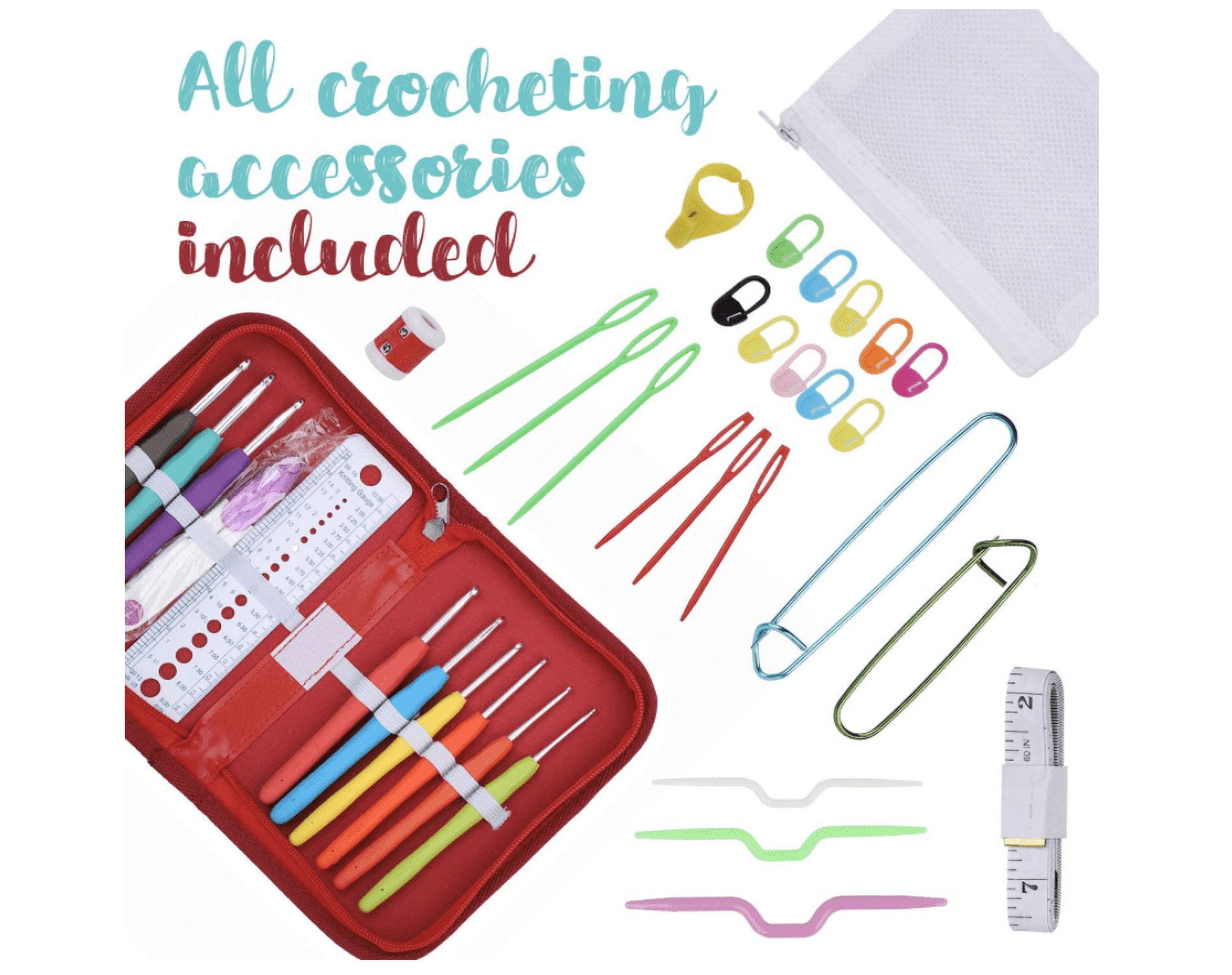  73 Piece Crochet Kit for Beginners Adults and Kids, Premium  Crochet Set with 21 Crochet Hooks Set and 1500 Yards of Yarn for Crocheting  Kit, Canvas Tote Bag and Lots More