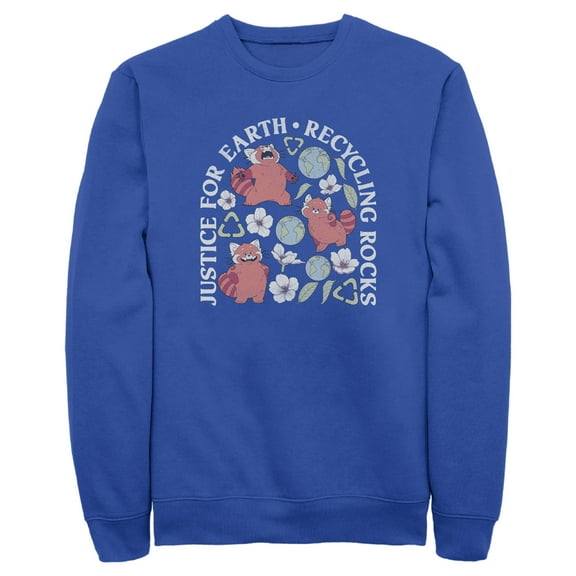 Men's Turning Red Recycling Rocks Sweatshirt Royal Blue Medium