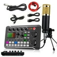 thumbnail image 1 of TFixol F998 Pro Audio Mixer Kit with BM800 Mic & Tripod - Multi-Platform Live Streaming, 7 Podcast Modes, 4 Voice Effects, 16 Sound FX, 9 Control Knobs, One-Click Noise Reduction, Type-C Charging &, 1 of 6