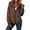 Brown, variant on Gytharion Women's Hooded Windbreakers Drawstring Hood Zip Front Shell Jackets Long Sleeve Solid Color Zip Up Jackets with Pockets