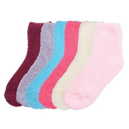 Size 9-11 Light Colors Adult Cozy Soft Crew Socks - Case of 60