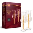 thumbnail image 1 of Ner Mitzvah Chuppah Wedding Ceremony Glass Set with Candles - 2 Pack - Chupah Candle Set, 1 of 5