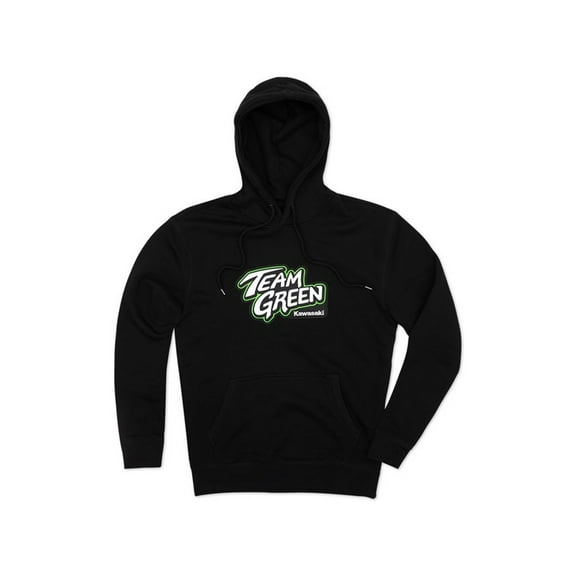Kawasaki Team Greeen Pull over Hooded Sweatshirt Black Small
