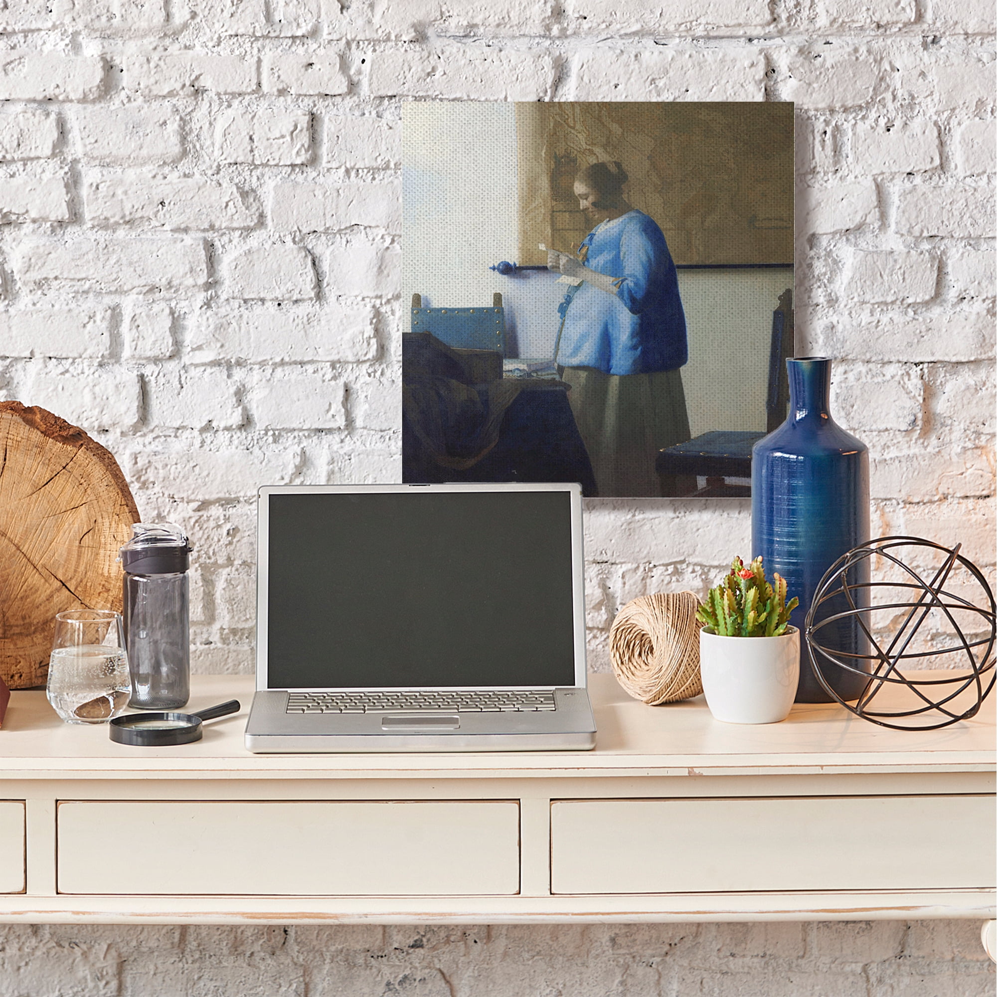 Stupell Home Décor Reading the Letter Classical Painting Canvas Wall Art by Johannes Vermeer