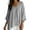 Gray, variant on Women's Draped 3/4 Sleeve Poncho Top V Neck Loose Fit Batwing Blouse Lightweight Flowy Shirts for Fall Travel Daily Wear, Army Green, XXXL