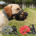 thumbnail image 2 of Comfy Soft Silicone Big Dog Muzzles for Medium Large Dogs Adjustable Strong Basket Pet Mouth Mask Labrador Pitbull Accessories ShopWise Round, 2 of 11