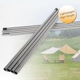 thumbnail image 3 of Titanium Alloy & Rubber Camping Canopy Poles Set - 2 Top, 4 Middle, 2 Bottom Rods Included, 16mm Diameter, 1.8m Height Option, Lightweight 536-655g for Outdoor Shelters and Tents, 3 of 6