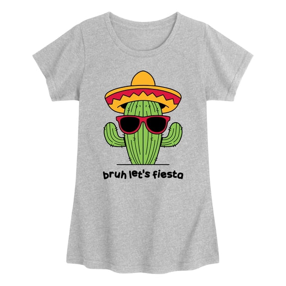 Instant Message - Bruh Let's Fiesta - Youth Girls Fitted Short Sleeve T-Shirt