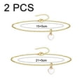 thumbnail image 2 of Bracelets et Chevilles en Chaîne Cœur en Acier Inoxydable pour Hommes Femmes, Bracelet 15+5cm, Cheville 21+5cm Réglable, 2 of 6