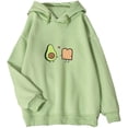 thumbnail image 1 of KEEVICI Cute Avocado Vegan Bread Cartoon Sudaderas con capucha para mujer Adepaton WMZY-667-1, 1 of 7