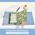 thumbnail image 5 of 2 Pack Pencil Pouch for 3 Ring Binder Smooth Zipper Folders with Pockets Clear Window Pencil Case Cute Ducks and Flower, 5 of 6