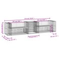 thumbnail image 4 of vidaXL Garden Bench with Gabion Basket Solid Wood Douglas, 4 of 5