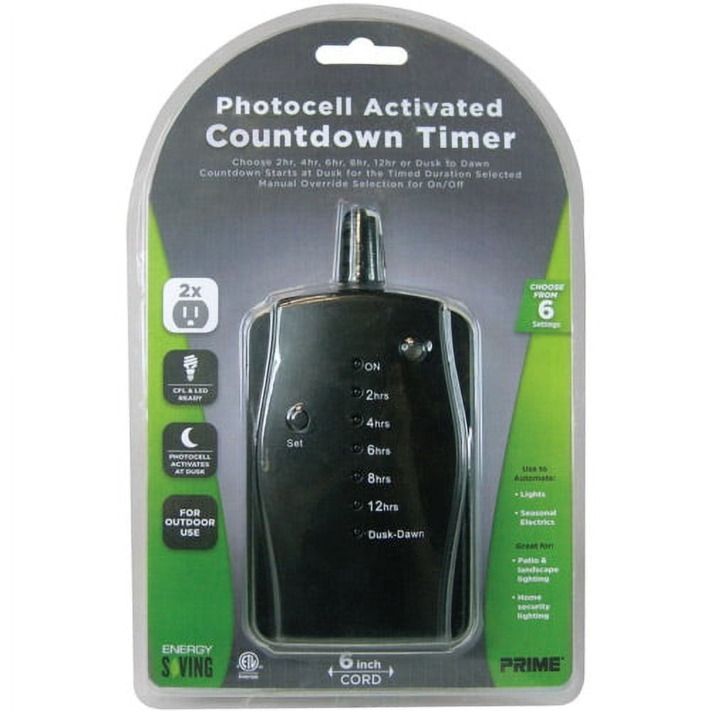 Prime Wire & Cable TND002 2-Outlet 7 Day Digital Timer with 8 Settings -  Electrical Timers 