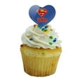 thumbnail image 5 of Superman Super Dad Shield Logo Heart Love Cupcake Picks Toppers Decoration Set of 6, 5 of 7