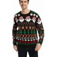 thumbnail image 4 of Chandail de Noël pour Hommes Rudolph Renne Vacances Festif Tricoté Cardigan Mignon Laid, 4 of 6