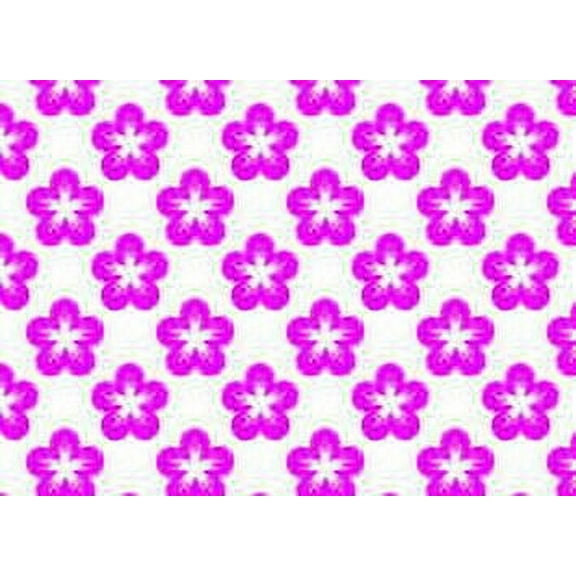 Pink and White and White Flower Edible Cake & Cupcake Image Decoration Frosting Sheet