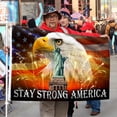 thumbnail image 2 of Bayyon Stay Strong America Eagle Happy Independence Day 4th of July Grommet Flag Banner with Grommets 3x5Feet Man cave Decor, 2 of 6