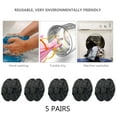 thumbnail image 3 of PlasMaller 5 Pairs Black Non Slip Washable Reusable Shoe Covers For Household Thickened Boot Covers, S, 3 of 7