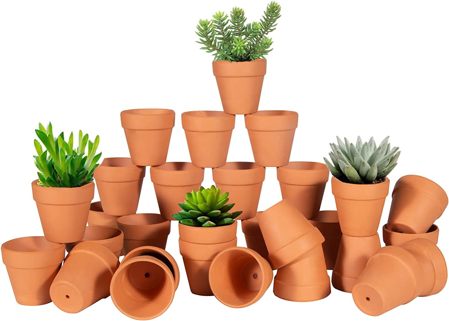 18 Pieces Mini Plant Nursery pots 2 inch Clay Flower Pots, Cactus