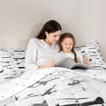 thumbnail image 5 of Homewish Retro Sirplane Full Size Comforter Sets,Vintage Aircraft Theme Bedding Comforter Set,White Black Gray Bedding Sets For Boys Teens,Super Cozy Room Decor Reversible,3 Pieces, 5 of 8