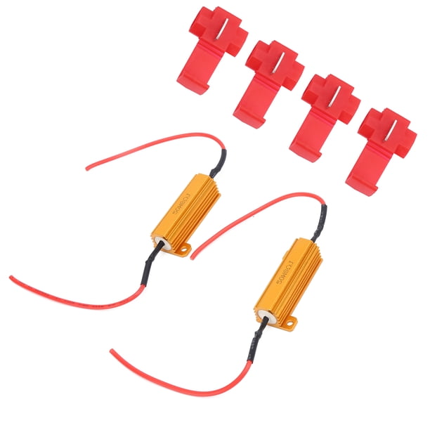 Decodificador LED DE 50W, Resistencia de Carga de la Lámpara de Enchufe y Lámpara de 8 Ohmios de 8 Ohmios para piezas de Repuesto para la luz del niebla