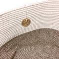 thumbnail image 6 of A*Homeist Extra Large Cotton Rope Basket 21.7"x 13.8" Blanket Basket Woven Baby Laundry Baskets Toys Storage Basket with Handle - White & Brown, 6 of 6
