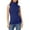 Dark Blue, variant on BYHONG Women's Sleeveless Turtleneck Tank Top Solid Color Layering Vest Basic Slim Fit Womens Blouses & Casual Base Shirt Brown L