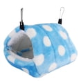 thumbnail image 5 of Nido colgante para dormir de hámster, cama de algodón para animales pequeños, casa cálida para invierno, azul L, 5 of 5