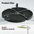 thumbnail image 2 of Gymax Parasol Déporté de Patio 4 Pcs 185 Lb Robuste Base Support Eau Extérieur, 2 of 10