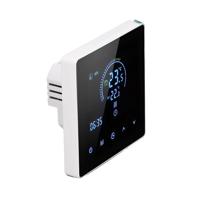 Digital Thermostat, 4500W WiFi Programmable Heating Temperature Control Thermostat with Touchscreen for Store, AC 90V to 240V, K2RH3A