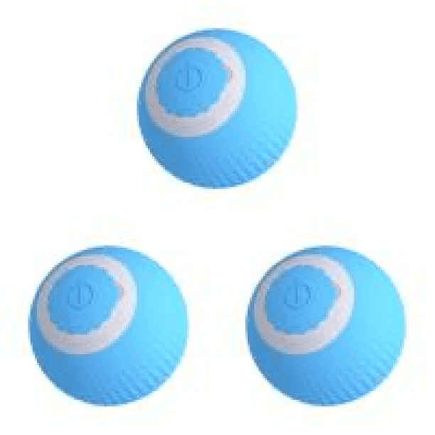 Juguetes de pelota automáticos, pelota autogiratoria de ABS para jugar a perros gatitos (azul)