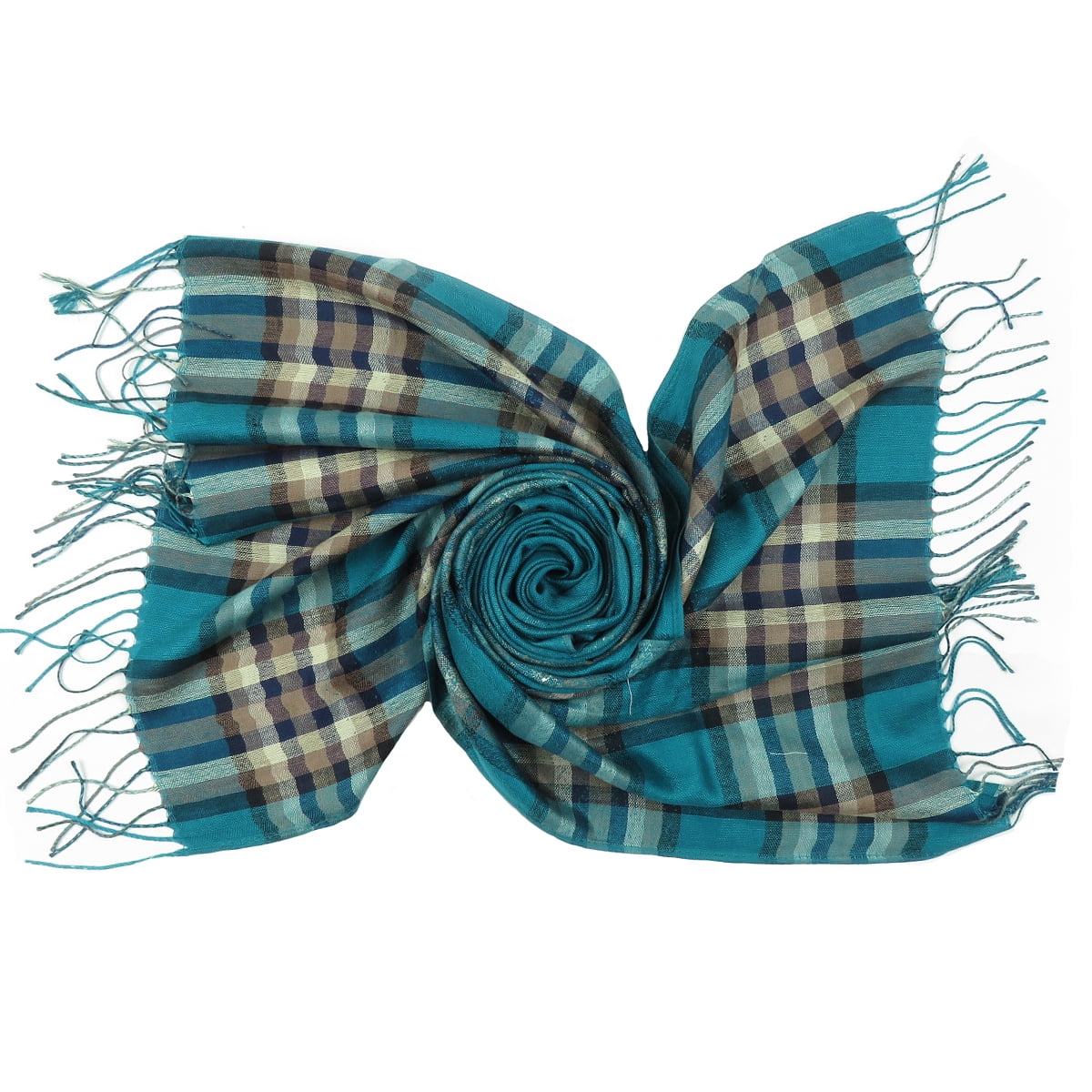 teal plaid scarf