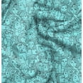 thumbnail image 1 of Soimoi Green Poly Georgette Fabric Human Face Print Sewing Fabric Yard 52 Inch Wide, 1 of 6