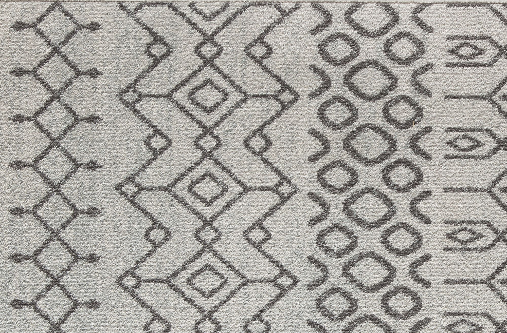 Mason Brooks Ryder KN40B Etheral Light Moroccan Tribal White Area Rug, 2'6" x 4'