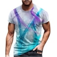 thumbnail image 2 of cllios Men's Muscle Shirt Long Sleeve 3D Optical Line Printed T Shirt Long Sleeve Graphic Tee Casual Round Neck Workout Shirts Lightweight Sport Tops, 2 of 5