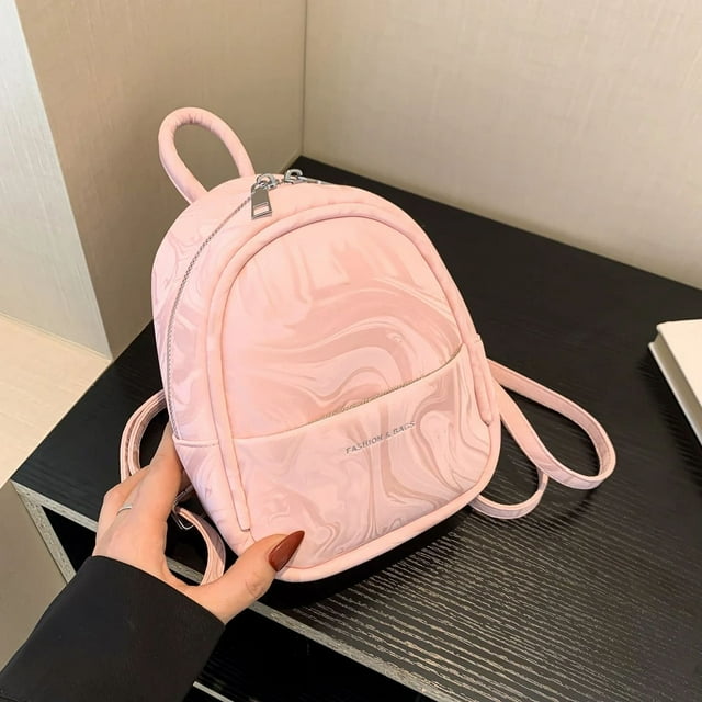Interior Compartment Commuting Fashion Backpacks PU Solid Zipper Ladies Bags on Sale 2024 Fashion Exquisite Fashion Backpacks