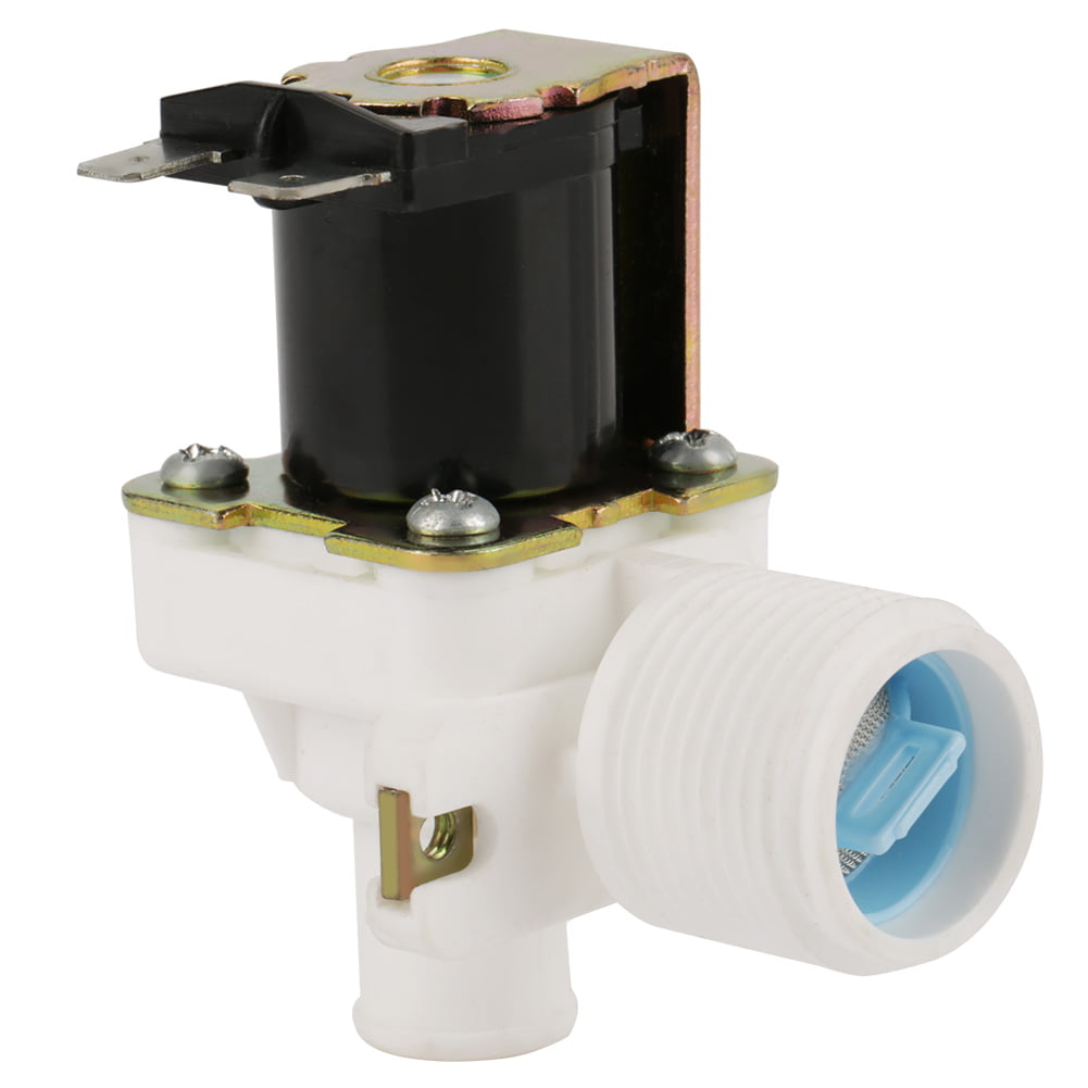 AC 220V N/C Normally Closed Type Plastic Electric Solenoid Valve 3/4 thread Inlet Feed Water Solenoid Valve Washing Machine Solenoid Valve for Ice Maker