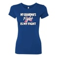 thumbnail image 2 of Wild Bobby My Grandma's Fight Is My Fight | Breast Cancer Pink Ribbon Fight Family Support Breast Cancer Awareness Women Slim Fit Junior Tee, 2 of 6