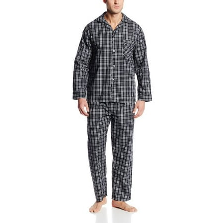 

Hanes Men s Size Broadcloth Pajama Set Black Plaid 3X-Large/Tall