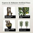 thumbnail image 4 of Cypress & Alabaster Handmade 6.5ft Mediterranean Olive Artificial Tree with Ethically Sourced Real Wood Trunks, Hypoallergenic, 6.5-Foot, Green, 4 of 9