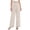 ☪405-Beige, variant on Nuoqisi Women's Spring Autumn Elastic Waist Straight Leg Pants Versatile Trousers with Pockets - All-Purpose Bottoms for Seasonal Wear
