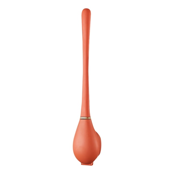 Monstrate Cepillo de baño colgante mango largo herramienta de limpieza de baño removedor baño doméstico TPR suministro de cepillos de Suministros de limpieza para el hogar naranja