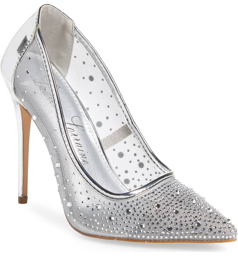 Connected Incubus Product Lauren Lorraine Janna Silver Crystal Mesh Formal Glitter Dress Pumps  Stiletto (Silver Crystal, 8) - Walmart.com